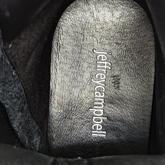 Jeffrey Campbell Hikes Black Leather Festival Platform Combat Boots size 9.5 - Picture 12 of 12